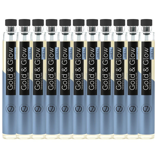 7Suns Gold & Glow MEN Dry Tanning Oil 6ml Ampules (Pack of 10)