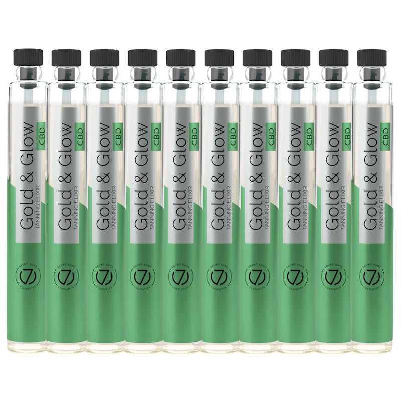 7Suns Gold & Glow CBD Dry Tanning Oil 6ml Ampules (Pack of 10)