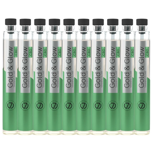 7Suns Gold & Glow CBD Dry Tanning Oil 6ml Ampules (Pack of 10)