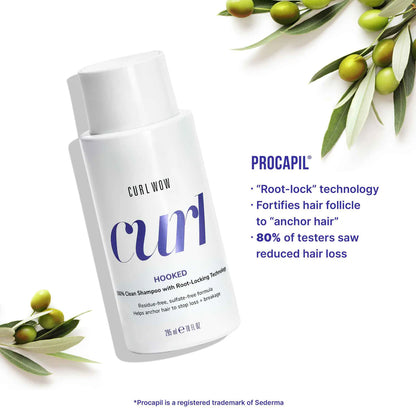 Curl Wow Hooked 100% Clean Curl Shampoo with Root-Locking Technology 295ml