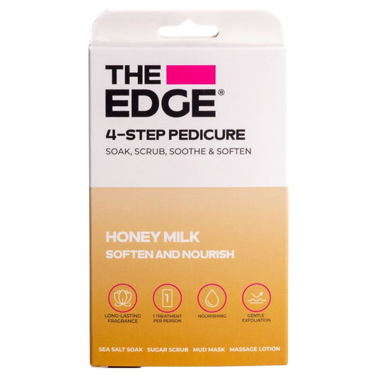 The Edge 4 Step Pedicure Pack - Honey & Milk